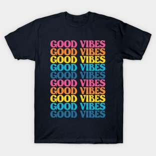 Good Vibes repetition text T-Shirt